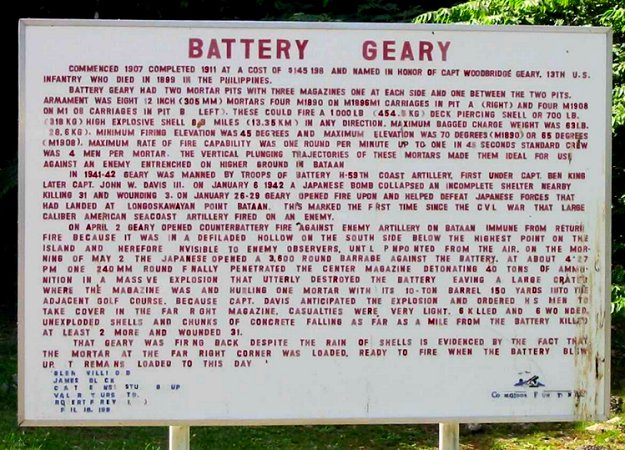Battery Geary sign