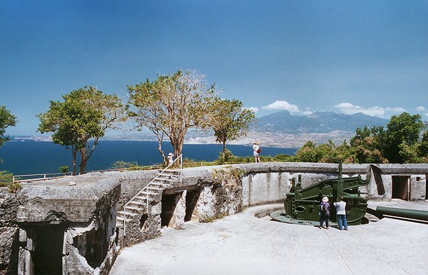 View of Bataan peninsula from Battery Grubbs